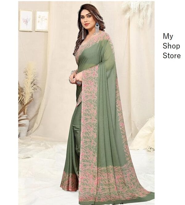 Saree store near me Latest Traditional Plain Saree 2024 3